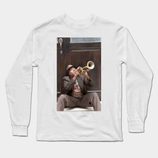 Trumpeter in the old town of Havana in Cuba Long Sleeve T-Shirt